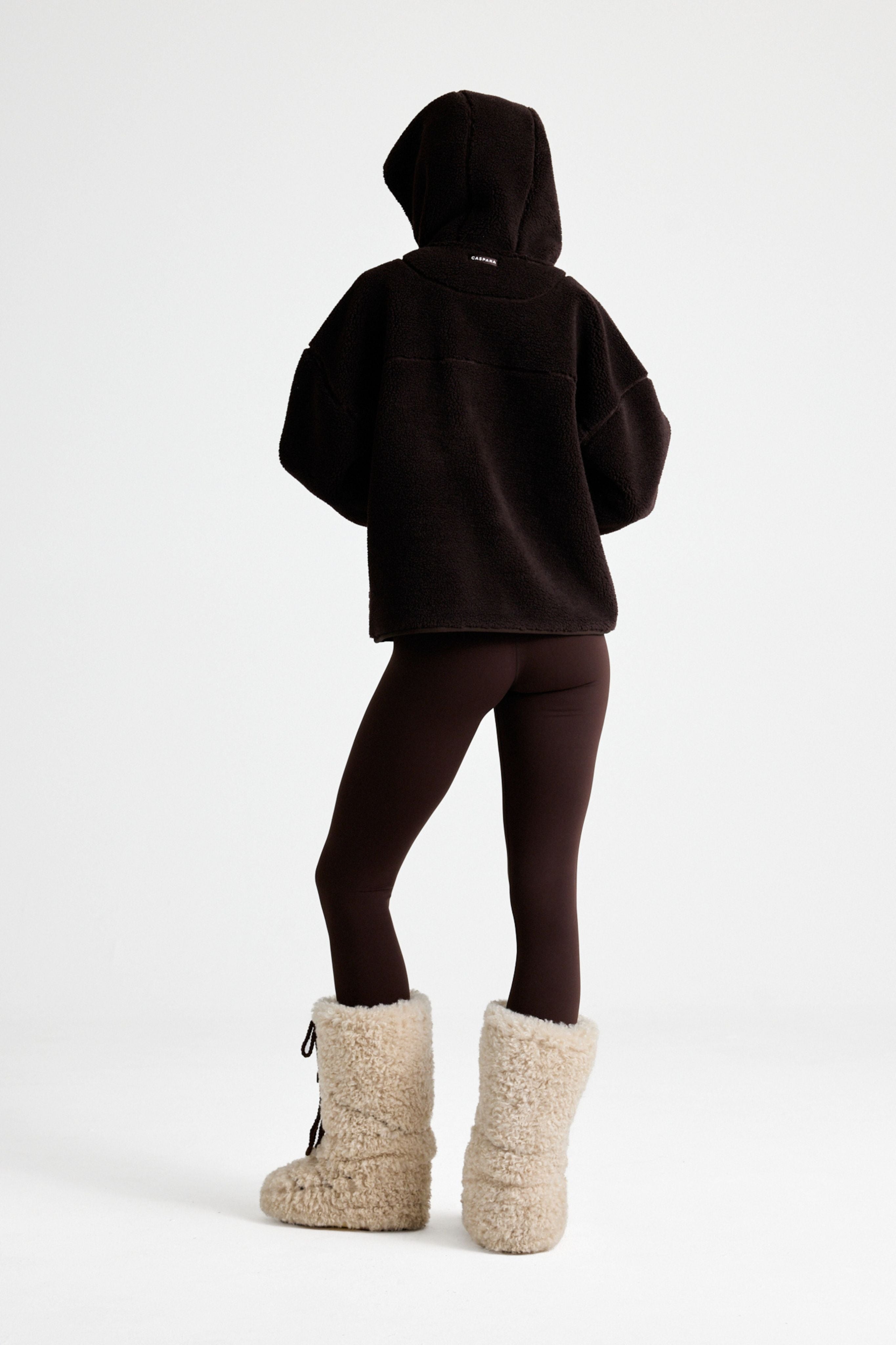 W. Cloudfleece™ Jacket w. hood - Espresso